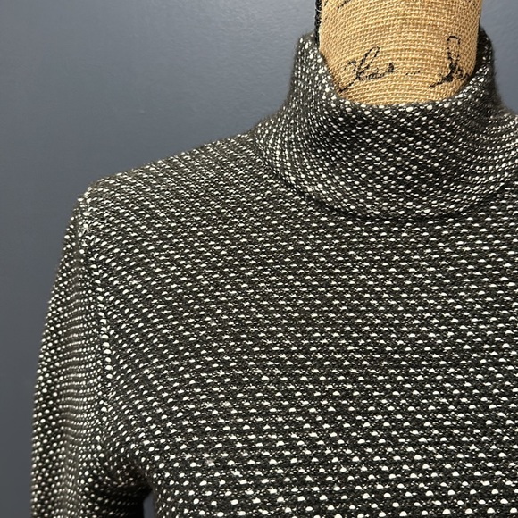 New Zara A Line Shift Turtle Neck Medium Knit Dress - Picture 3 of 6